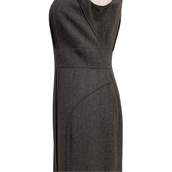 Magaschoni | NWOT Sleeveless Midi Sheath Dress in Charcoal Gray Size 2 - Picture 12 of 16